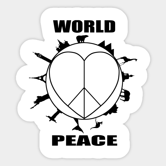 World Peace Sticker by HanDraw